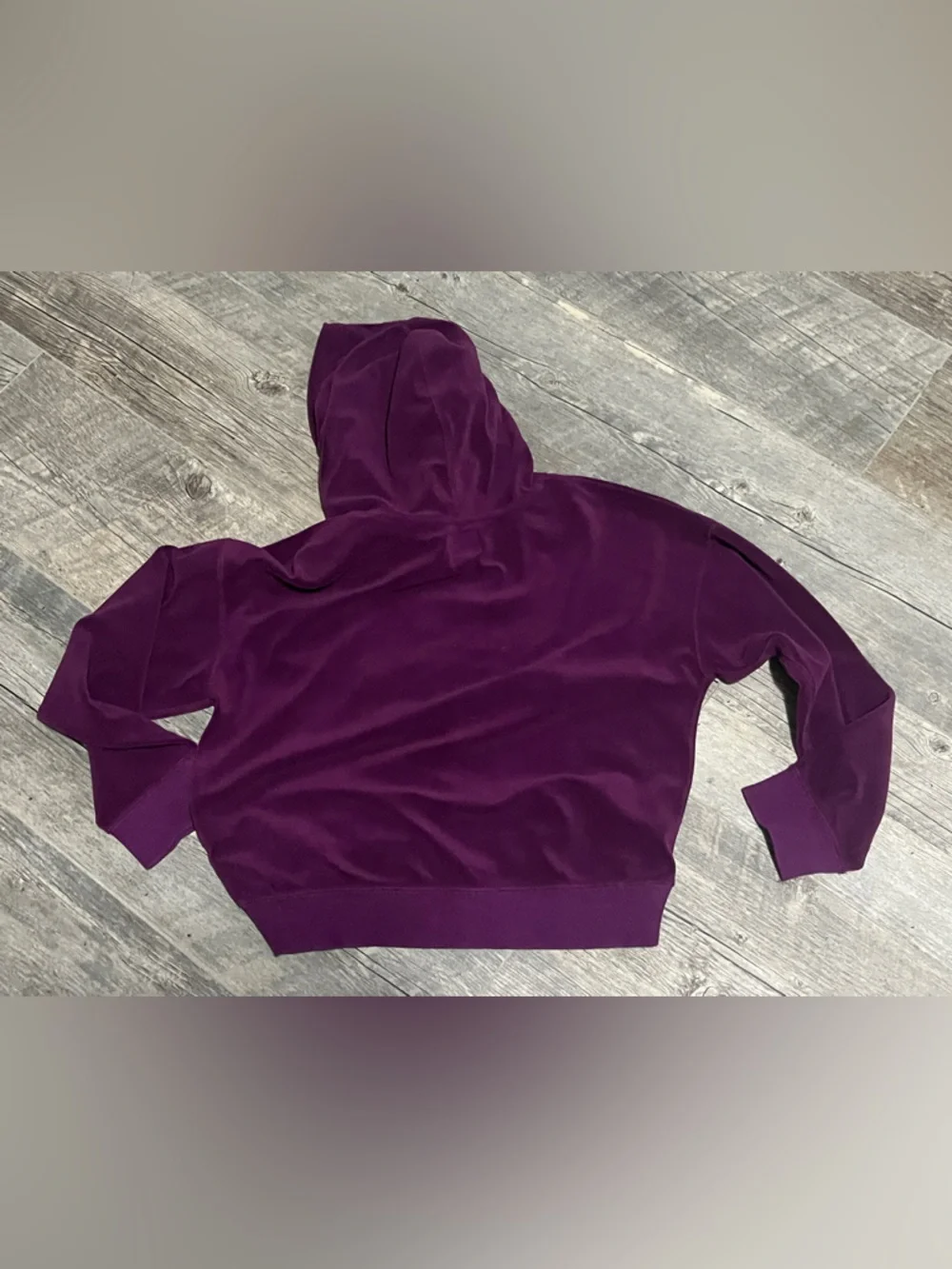 Roots Girls' Hooded Velour Sweatshirt - Plum Purple - Picture 4 of 4
